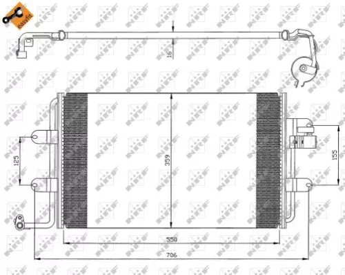 NRF Condenser, air conditioning (35300)