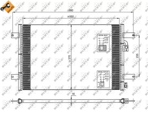 NRF Condenser, air conditioning (35249)