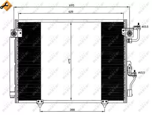 NRF Condenser, air conditioning (35619)