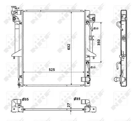 NRF Radiator, engine cooling (53910)