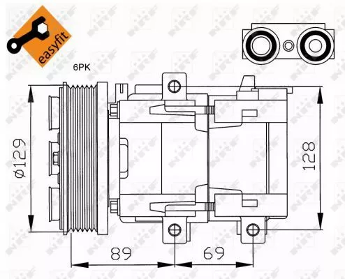 NRF Compressor, air conditioning (32212)