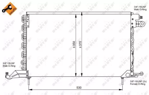 NRF Condenser, air conditioning (35027)
