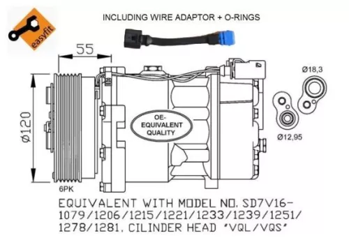 NRF Compressor, air conditioning (32064)