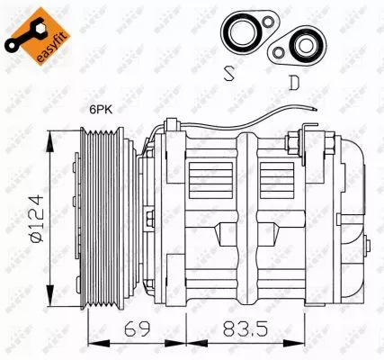 NRF Compressor, air conditioning (32038)