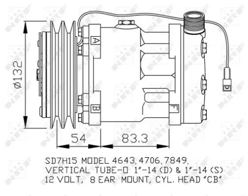 NRF Compressor, air conditioning (32130)