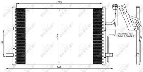 NRF Condenser, air conditioning (35507)