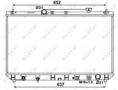 NRF Radiator, engine cooling (53374)
