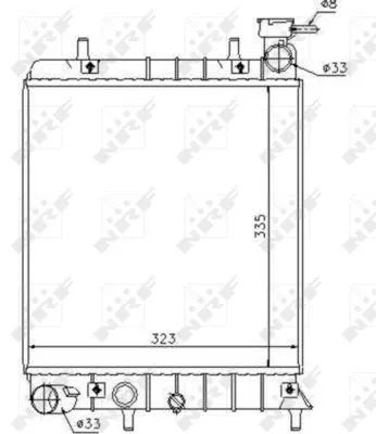 NRF Radiator, engine cooling (53376)