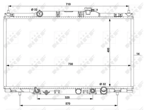 NRF Radiator, engine cooling (53574)