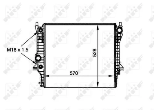 NRF Radiator, engine cooling (53805)