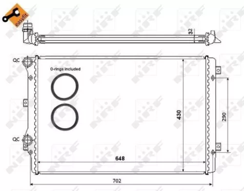NRF Radiator, engine cooling (53816)