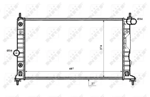 NRF Radiator, engine cooling (53844)
