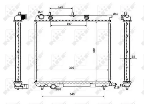NRF Radiator, engine cooling (53863)