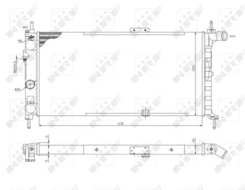 NRF Radiator, engine cooling (52019)