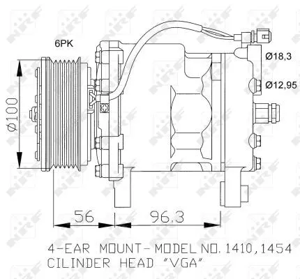 NRF Compressor, air conditioning (32065)