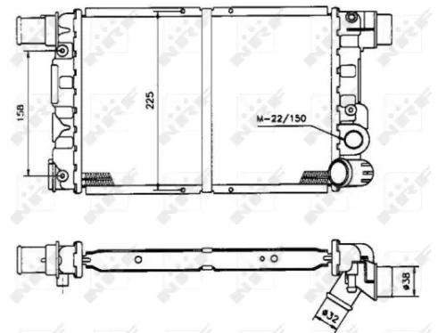 NRF Radiator, engine cooling (58844)