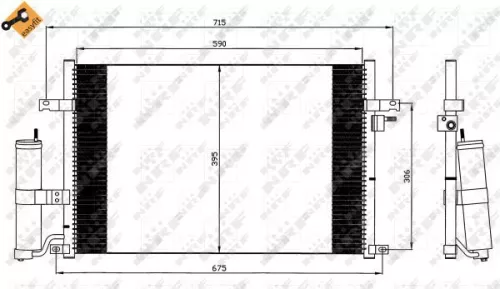 NRF Condenser, air conditioning (35573)