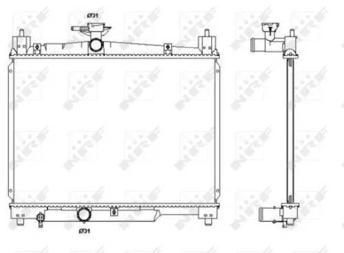 NRF Radiator, engine cooling (53270)