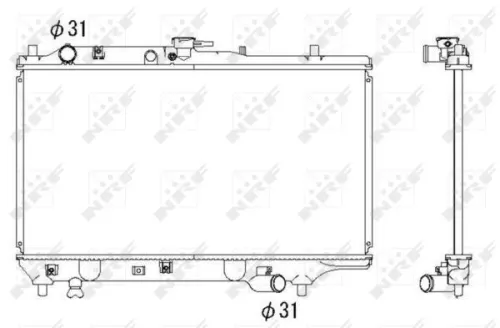 NRF Radiator, engine cooling (53322)