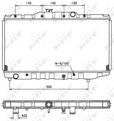 NRF Radiator, engine cooling (526711)