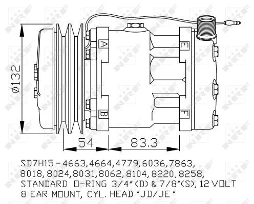 NRF Compressor, air conditioning (32238)