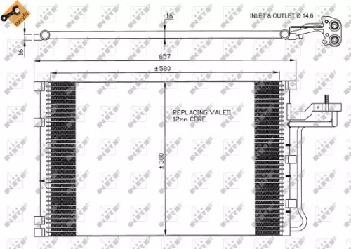 NRF Condenser, air conditioning (35616)