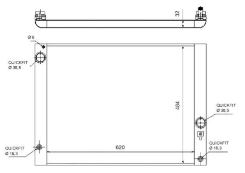 NRF Radiator, engine cooling (58320)