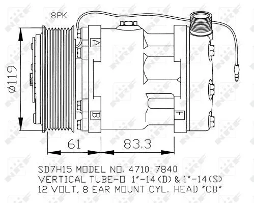 NRF Compressor, air conditioning (32132)