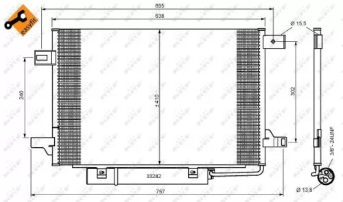NRF Condenser, air conditioning (35758)