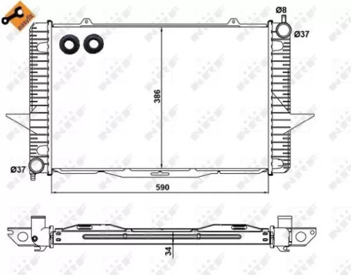 NRF Radiator, engine cooling (58342)