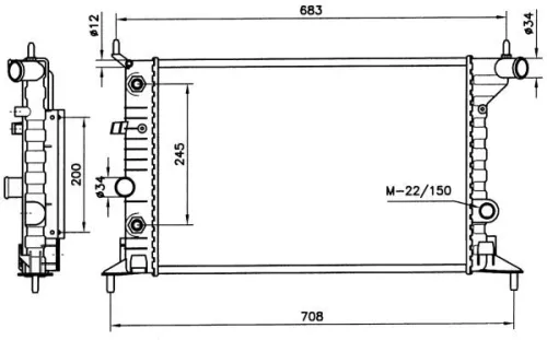 NRF Radiator, engine cooling (519516)