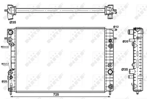 NRF Radiator, engine cooling (529689)
