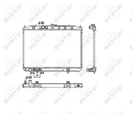 NRF Radiator, engine cooling (53453)
