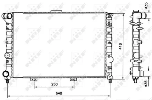 NRF Radiator, engine cooling (58216)