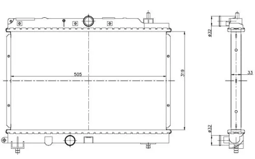 NRF Radiator, engine cooling (55306)
