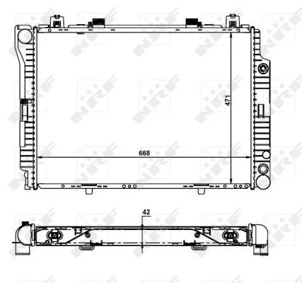 NRF Radiator, engine cooling (55316)