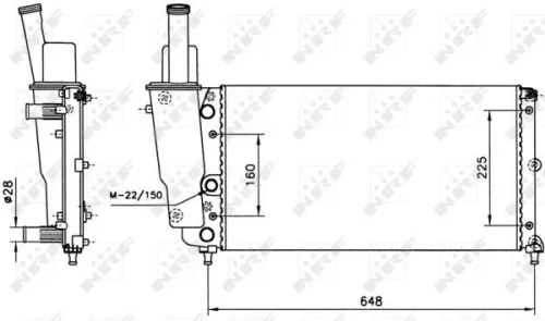 NRF Radiator, engine cooling (58072)