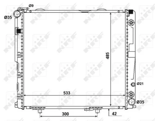 NRF Radiator, engine cooling (58164)