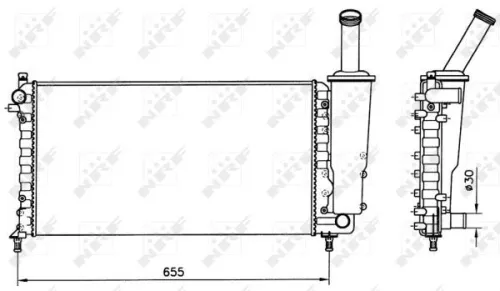 NRF Radiator, engine cooling (58171)