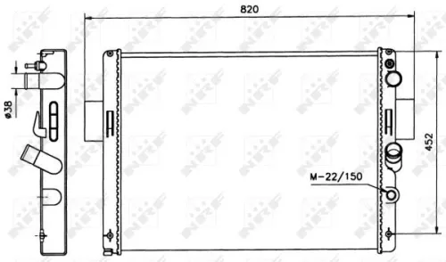 NRF Radiator, engine cooling (58243)