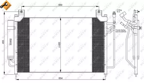 NRF Condenser, air conditioning (35881)