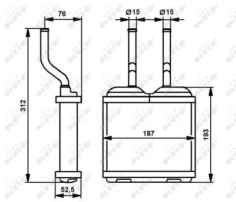 NRF Heat Exchanger, interior heating (52103)