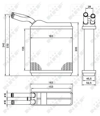NRF Heat Exchanger, interior heating (52134)