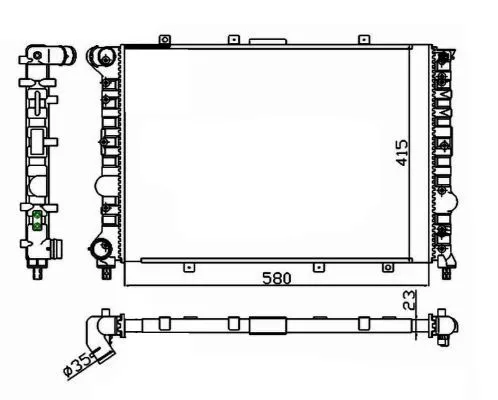 NRF Radiator, engine cooling (58215)