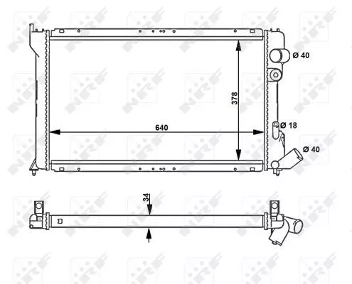 NRF Radiator, engine cooling (58813)