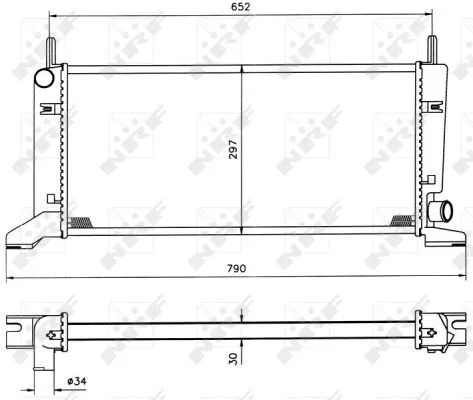 NRF Radiator, engine cooling (509500)