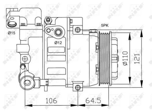 NRF Compressor, air conditioning (32175)