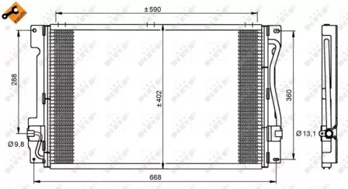 NRF Condenser, air conditioning (35151)