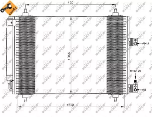 NRF Condenser, air conditioning (35443)
