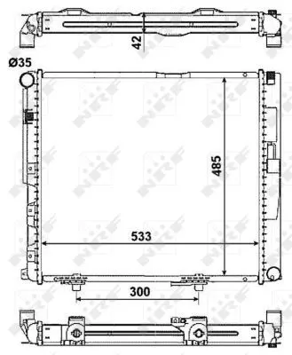 NRF Radiator, engine cooling (516572)